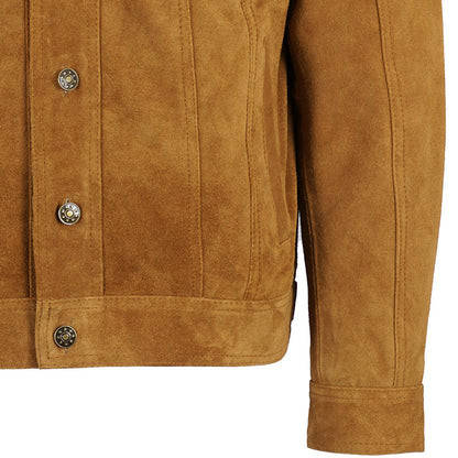 Real Hoxton Suede Trucker Jacket - Tan