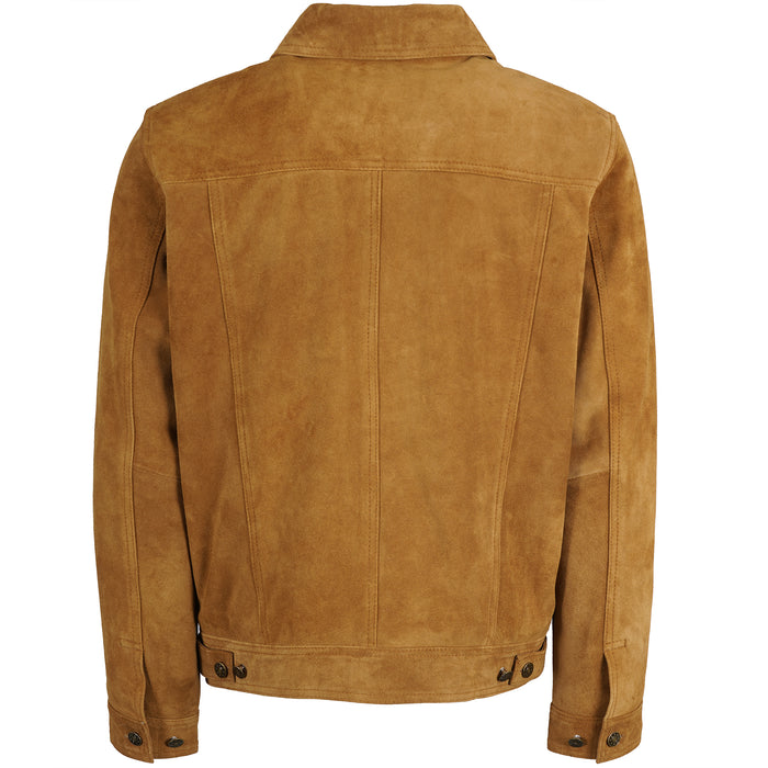 Real Hoxton Suede Trucker Jacket - Tan