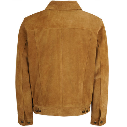 Real Hoxton Suede Trucker Jacket - Tan