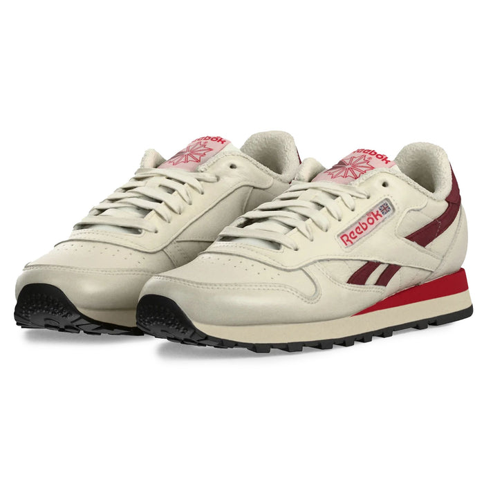Reebok Classic Leather Sneakers - Buttercream/Merlot