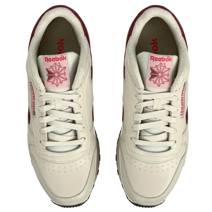 Reebok Classic Leather Sneakers - Buttercream/Merlot