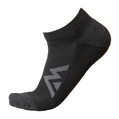 The REP Fitness REP® Midweight Low Cut Sock in Heather Black/Heather Cool Gray front