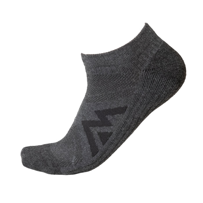 The REP Fitness REP® Midweight Low Cut Sock in Heather Cool Gray/Heather Black front