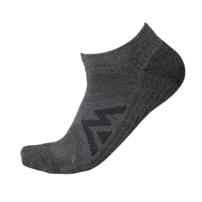 The REP Fitness REP® Midweight Low Cut Sock in Heather Cool Gray/Heather Black front