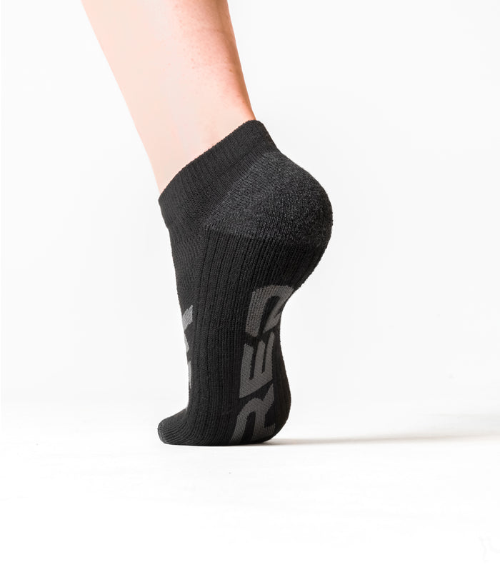 The REP Fitness REP® Midweight Low Cut Sock in Heather Black/Heather Cool Gray back