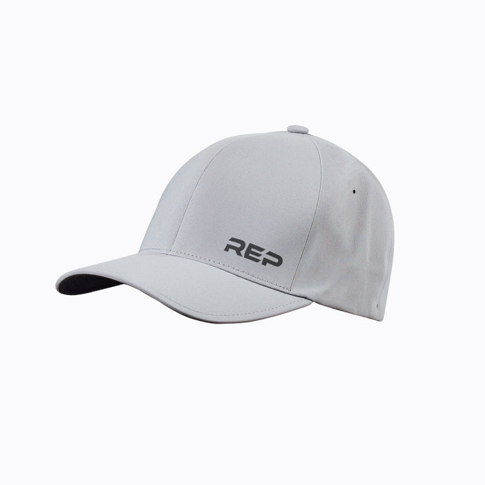 The REP Fitness REP® Performance Cap in Silver/Black front