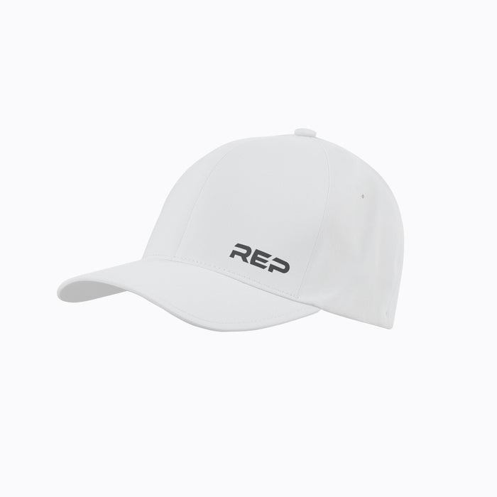 The REP Fitness REP® Performance Cap in White/Black front