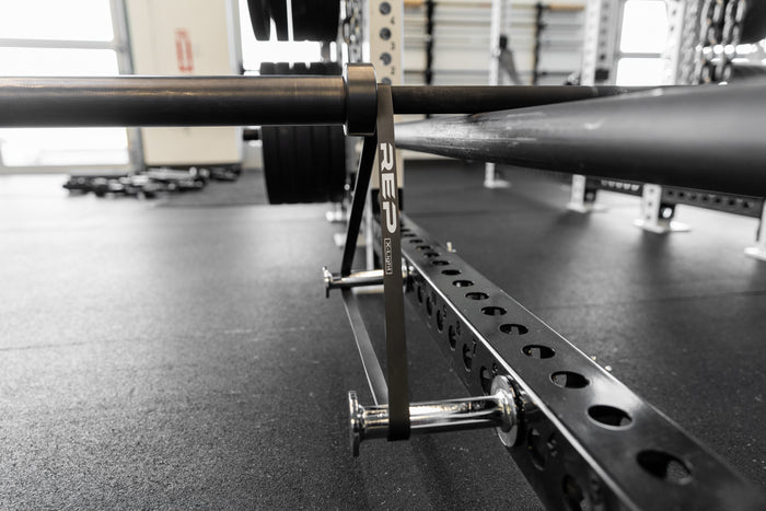 The REP Fitness Resistance Bands 2.0 in barbell attachment