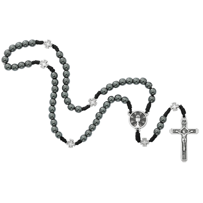 Rosary - 6mm Hematite Communion Rosary