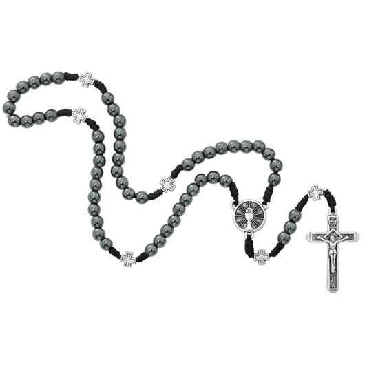 Rosary - 6mm Hematite Communion Rosary