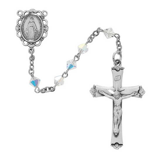 Rosary - Crystal Swarovski Bead Rosary Boxed