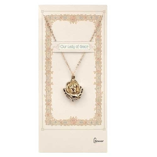 Rosebud Necklace Gold 28"L