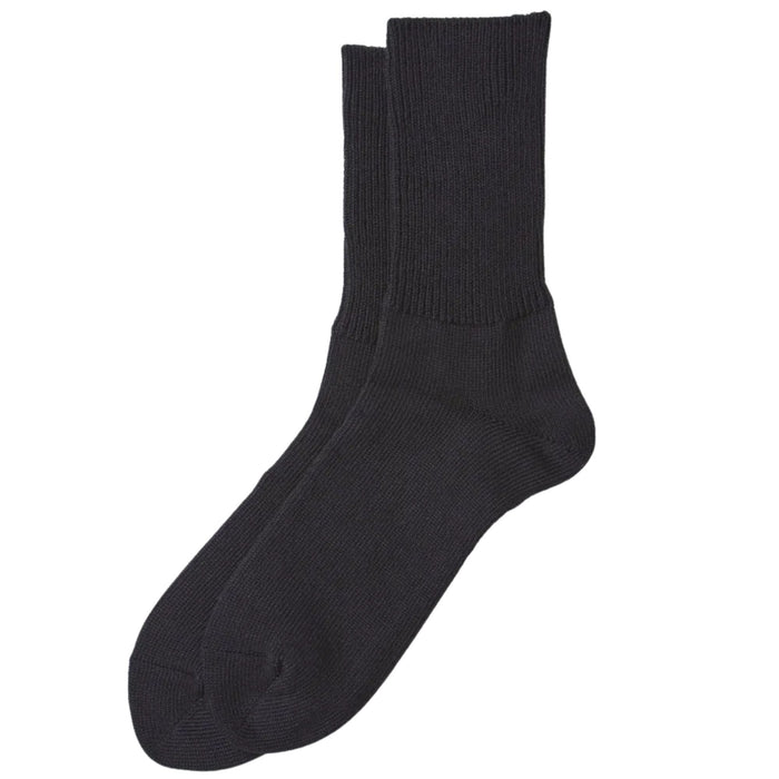 RoToTo Socks Daily 3 Pack Ribbed Crew Socks - Black