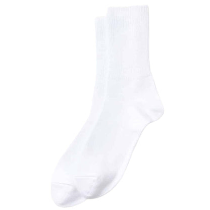 RoToTo Socks Daily 3 Pack Ribbed Crew Socks - White