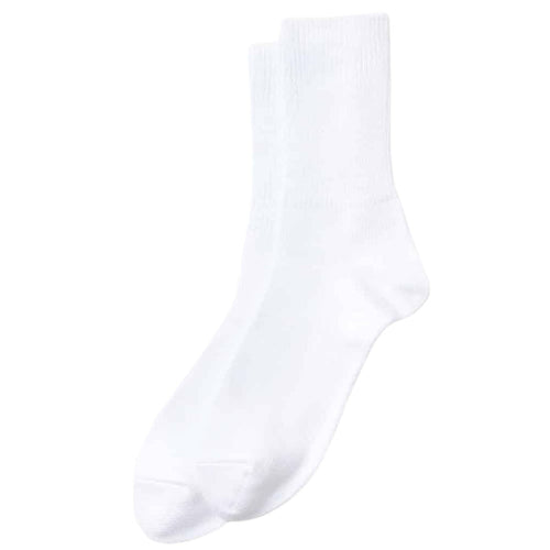 RoToTo Socks Daily 3 Pack Ribbed Crew Socks - White