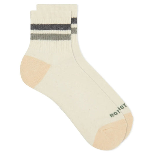 RoToTo Socks Retro Athletic Ankle Socks - Charcoal