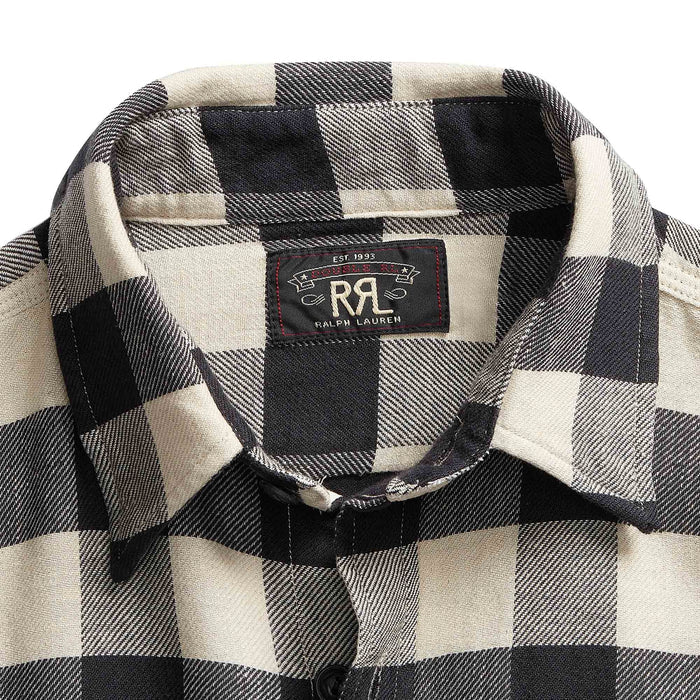 RRL by Ralph Lauren Buffalo Check Twill Workshirt - Black