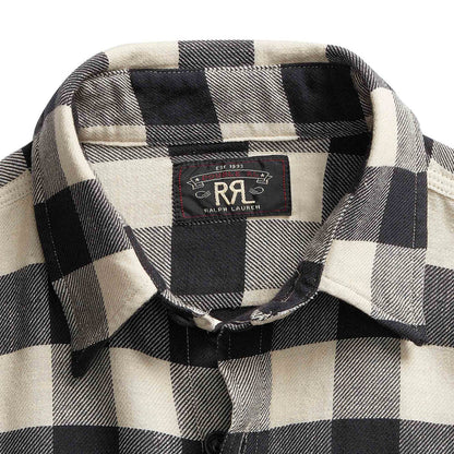 RRL by Ralph Lauren Buffalo Check Twill Workshirt - Black