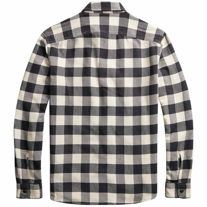 RRL by Ralph Lauren Buffalo Check Twill Workshirt - Black