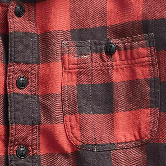 RRL by Ralph Lauren Plaid Twill Workshirt - Red and Black
