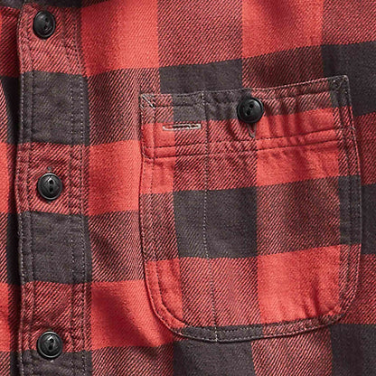 RRL by Ralph Lauren Plaid Twill Workshirt - Red and Black