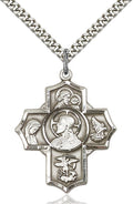 Sacred Heart 5-Way Medal Sterling Silver or Gold Filled | McVan