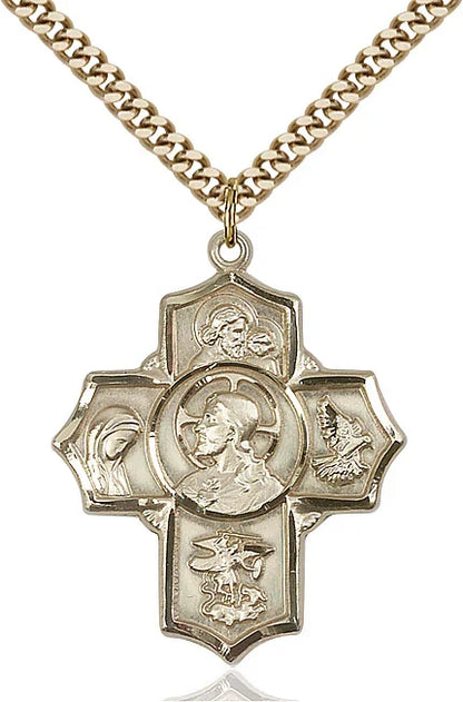 Sacred Heart 5-Way Medal Sterling Silver or Gold Filled | McVan