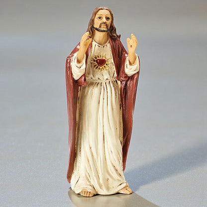 Sacred Heart of Jesus Statue 4"H