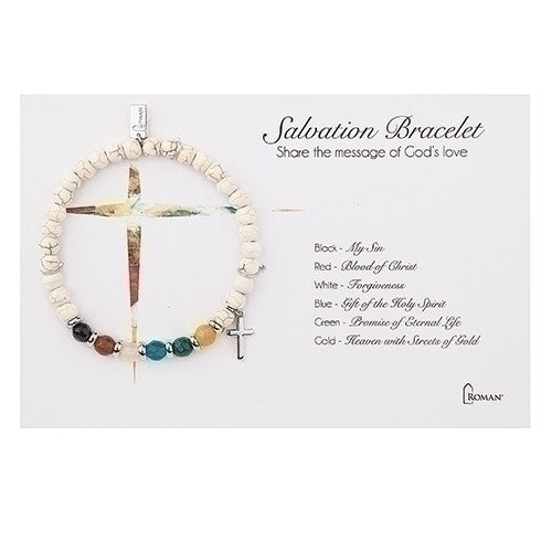 Salvation Bracelet Stone 7"L