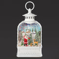 Santa Lantern LED Swirl 9.5"H