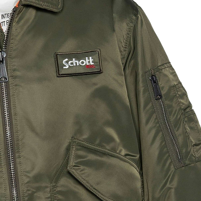 Schott NYC CWU 90's Fit Bomber Jacket - Army Khaki