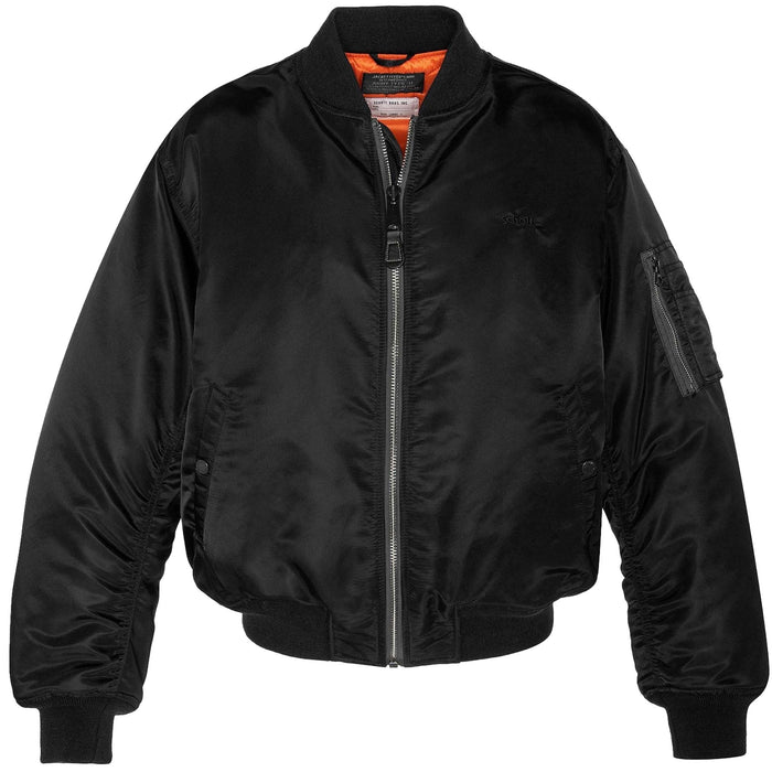 Schott NYC MA-1 90's Fit Bomber Jacket - Black