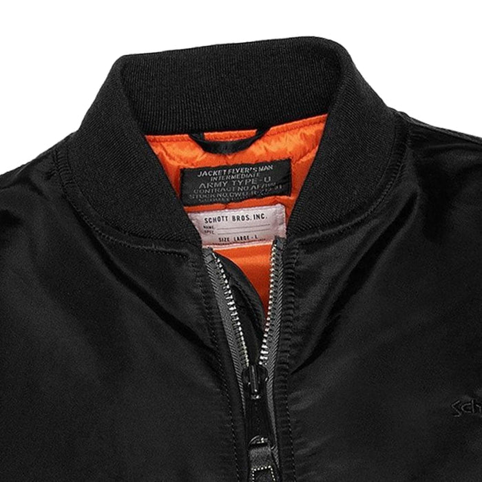 Schott NYC MA-1 90's Fit Bomber Jacket - Black