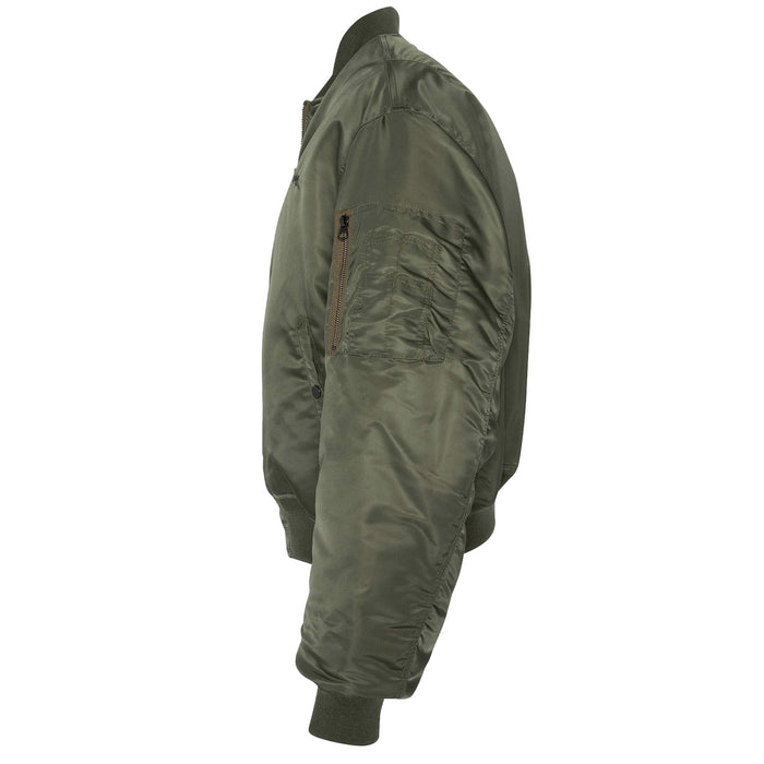 Schott NYC Recycled Nylon MA-1 90's Fit Bomber Jacket - Khaki