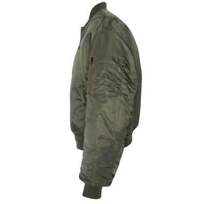 Schott NYC Recycled Nylon MA-1 90's Fit Bomber Jacket - Khaki