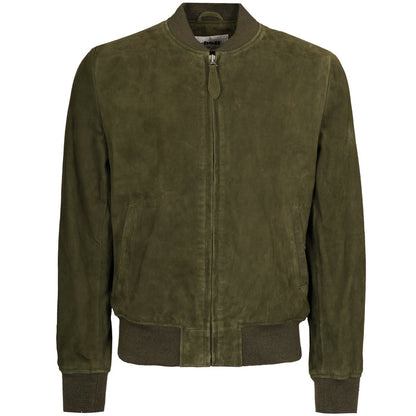 Schott NYC Suede Bomber Jacket - Khaki