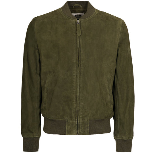 Schott NYC Suede Bomber Jacket - Khaki