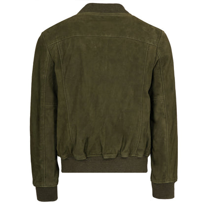 Schott NYC Suede Bomber Jacket - Khaki