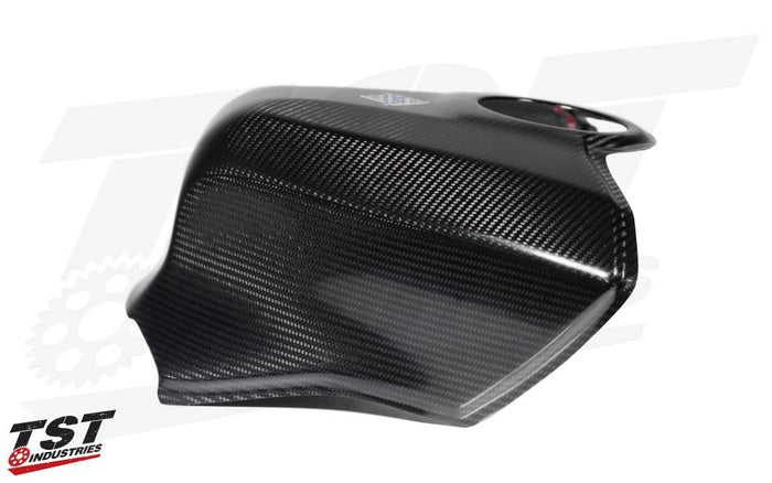 V.2 offers complete fuel tank protection and added rider knee support.