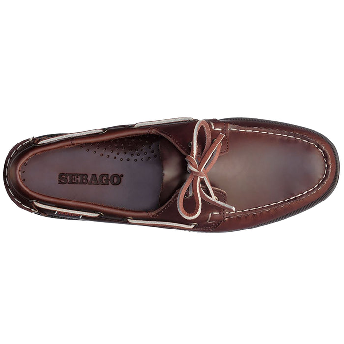 Sebago Docksides Portland Leather Boat Shoes - Brown Gum