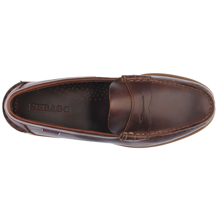 Sebago Dolphin Waxed Leather Loafer - Brown Gum