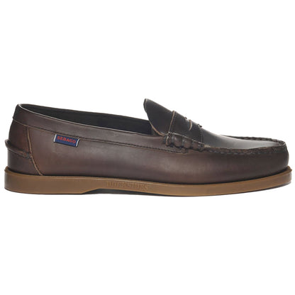 Sebago Dolphin Waxed Leather Loafer - Dark Brown