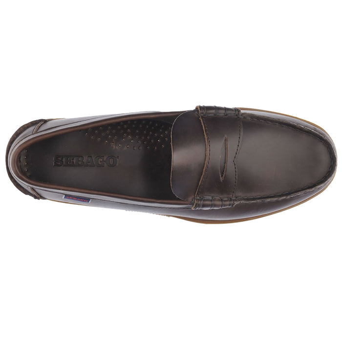Sebago Dolphin Waxed Leather Loafer - Dark Brown