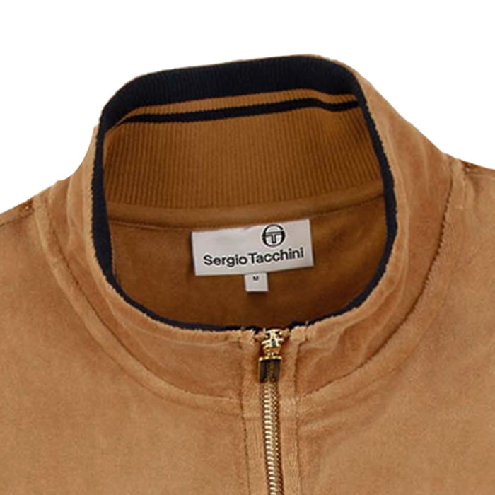 Sergio Tacchini x Stuarts x Stuarts Damarindo Velour Track Top - Almond/Maritime Blue