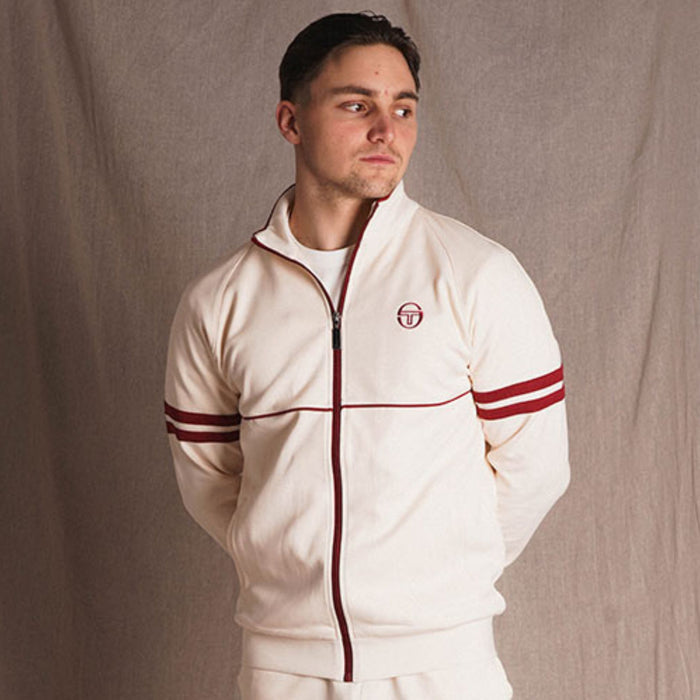 Sergio Tacchini x Stuarts x Stuarts Orion Track Top - Buttercream/Merlot