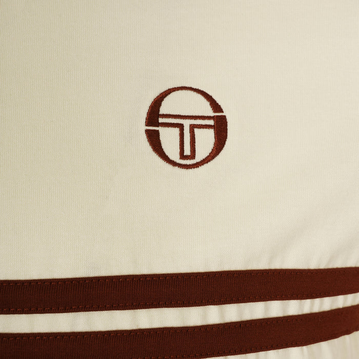 Sergio Tacchini x Stuarts x Stuarts Supermac T-Shirt - Buttercream/Merlot