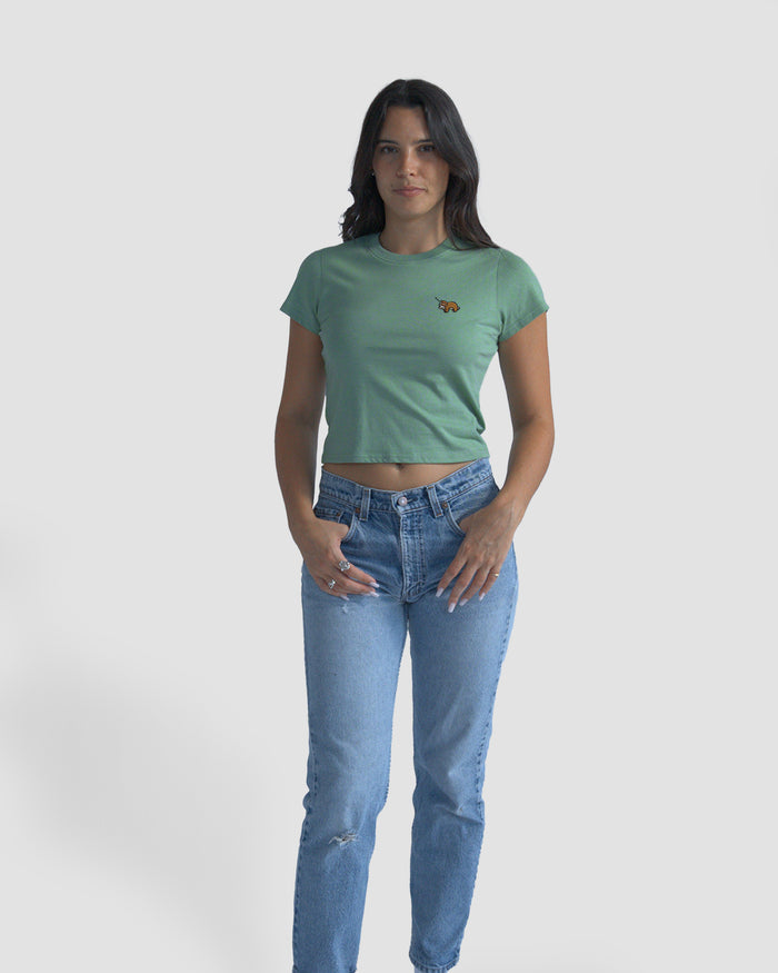 Sloth Women's Crop - Follow Your Legend