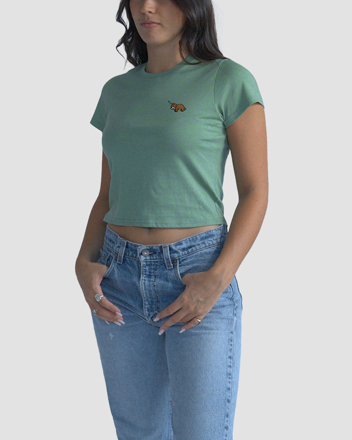 Sloth Women's Crop - Follow Your Legend