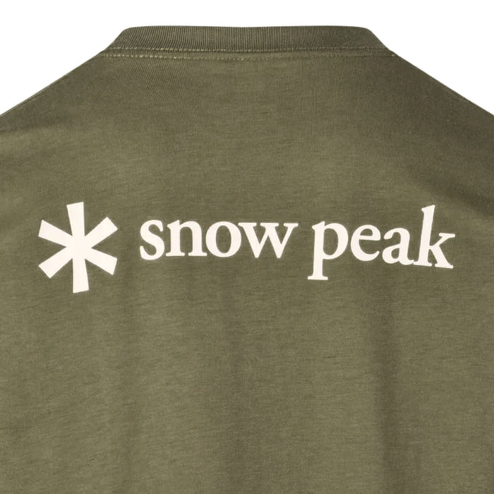 Snow Peak Back Printed Logo T-Shirt - Olive