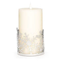 Snowflake Wrap Candle Holder Silver 4"H